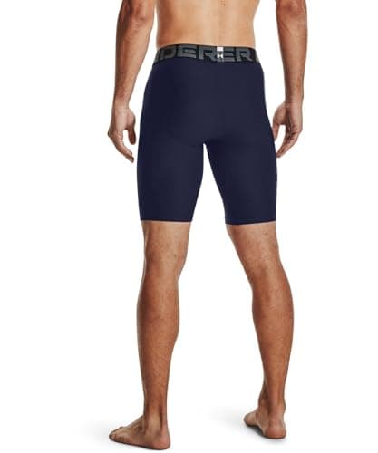Detalle de Under Armour UA HG Armour Long Shorts pantalón corto azul medianoche/blanco