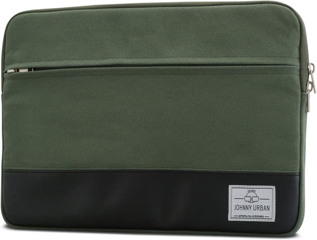Detalle de Johnny Urban Custodia MacBook Pro 13 / MacBook Air (2018) in tela con tasca laterale verde