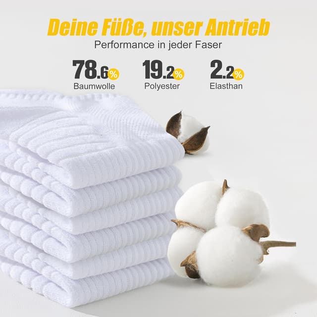 Detalle de SockWaddles Chaussettes de sport unisexes respirantes 6 paires (coton, mesh, anti-ampoules)