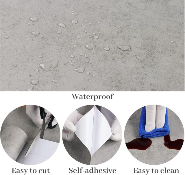 Detalle 2 de VaryPaper Betonoptik Klebefolie Tapete im Industrial-Vintage-Look (81 cm × 9 m)