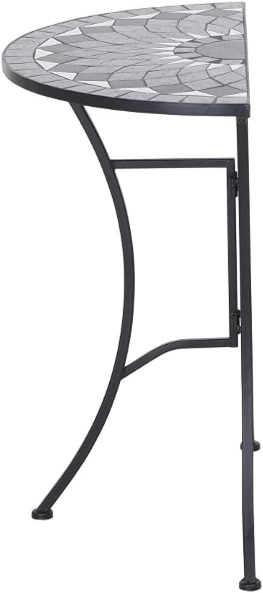 Detalle 2 de Siena Garden Como Tisch, klappbar in matt-schwarz/dunkelgrau