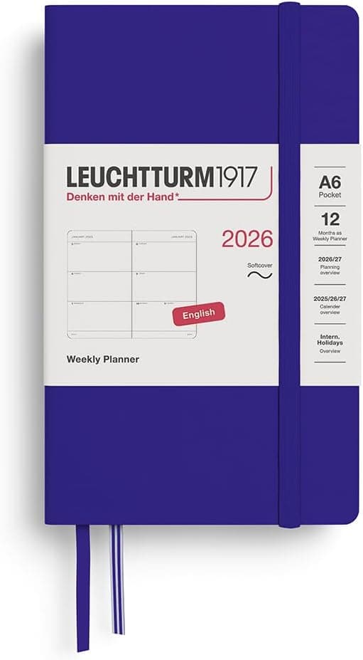 Detalle de LEUCHTTURM1917 Wochenkalender Medium A5 2026 (Softcover) – 12 Monate mit Wochenansicht