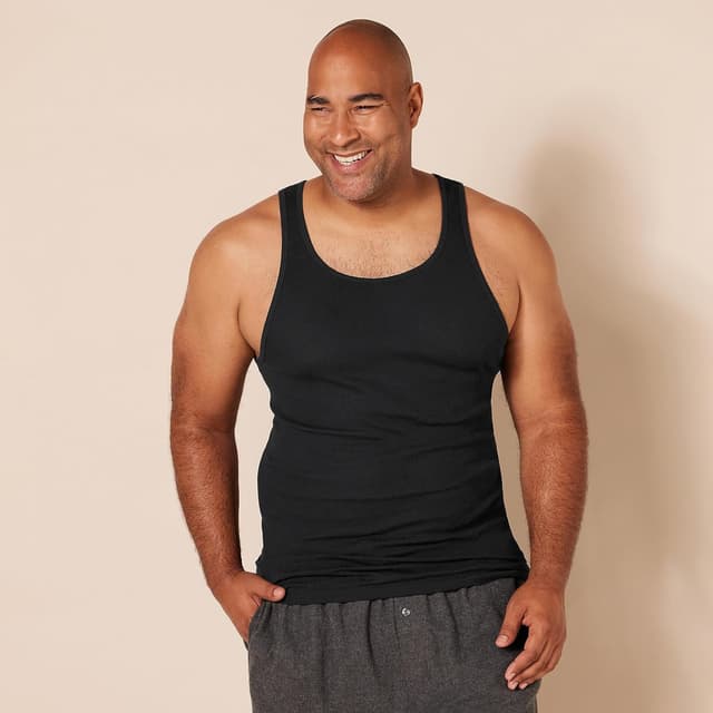 Detalle 2 de Amazon Essentials Herren leichte Tankunterhemden (Slim Fit, Rundhalsausschnitt)