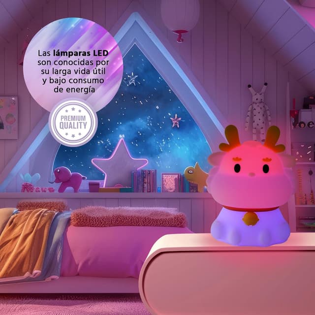 Thumbnail 6 de AMHÖ Luz Nocturna Infantil 16 Colores 🌙 - Lámpara Quitamiedos