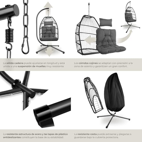 Detalle 1 de tectake columpio jardín exterior 160 kg