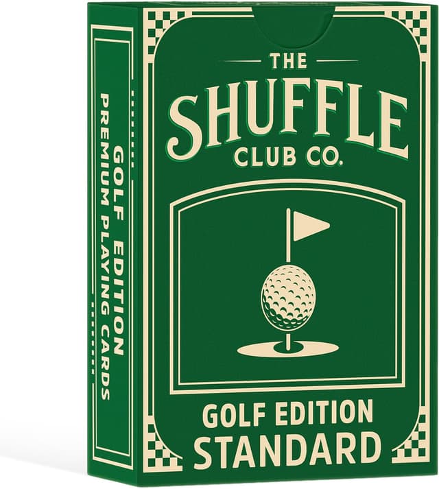 Detalle de Shuffle Club Co Golf Playing Cards (Hand-Illustrated Vintage Golf Deck) — Made in the USA, 55-Card Deck