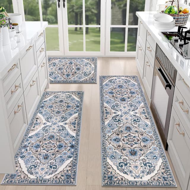 Detalle de HEBE Kitchen Rug Set 3 Piece 0.3 inch