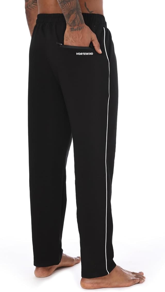 Detalle 1 de Vortewind Jogginghose Herren aus Baumwolle mit 3 Taschen, atmungsaktiv & elastischer Bund