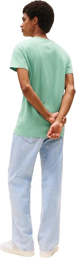 Detalle 2 de Tommy Jeans Camiseta Slim Fit XS verde Cloudy Jade