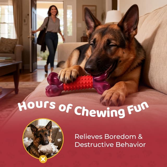 Detalle de ChienBox Indestructible Dog Chew Toy for Aggressive Chewers