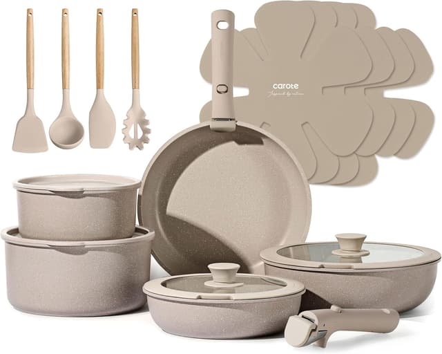 Detalle de CAROTE 19-Piece Nonstick Pots and Pans Set