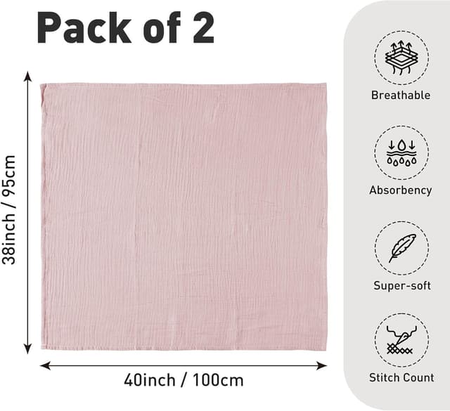 Detalle de GLLQUEN BABY muslin swaddle 2 pack 95x100cm