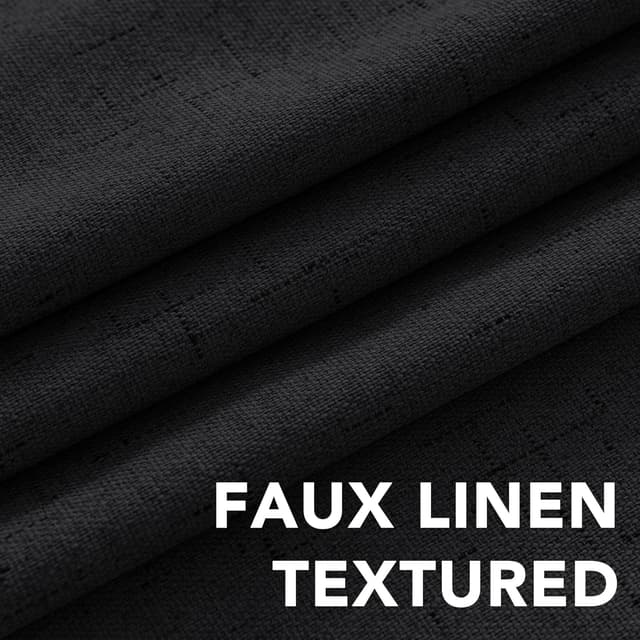 Detalle de H.VERSAILTEX 84-inch Blackout Linen Curtains