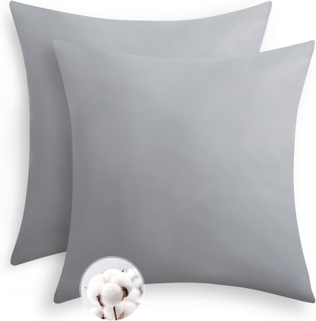 Detalle de Aisbo Kissenbezug 80x80 Baumwolle 2er Set