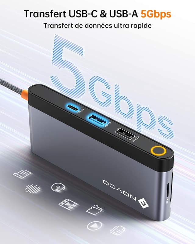 Thumbnail 1 de Docking station NOVOO 10 en 1