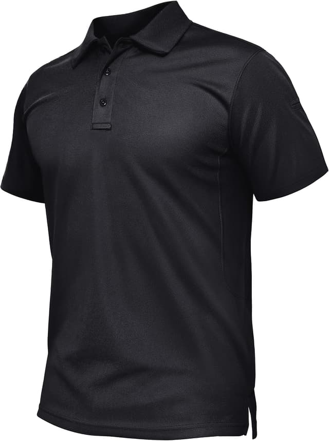Detalle de TACVASEN Men’s Quick-Dry Short Sleeve Performance Polo (Pique Golf/Work Shirt)