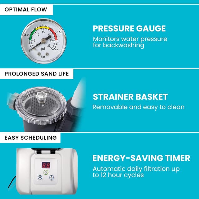 Detalle 1 de Intex SX1500 1500 GPH sand filter pump