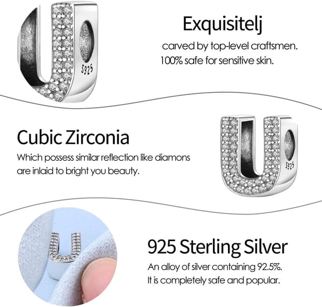 Thumbnail 4 de TINSLO 925 Sterling Silver Initial Z charm
