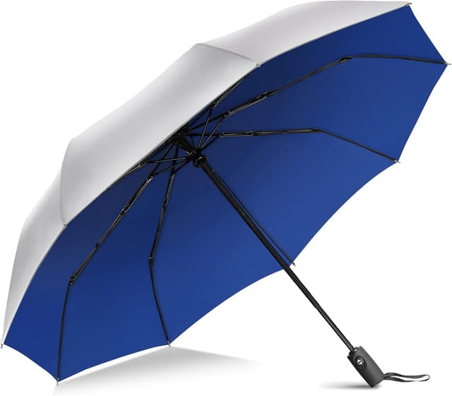 Detalle de ZOMAKE Soleil Parapluie automatique pliant UPF 50+ — parapluie compact anti-UV et anti-tempête