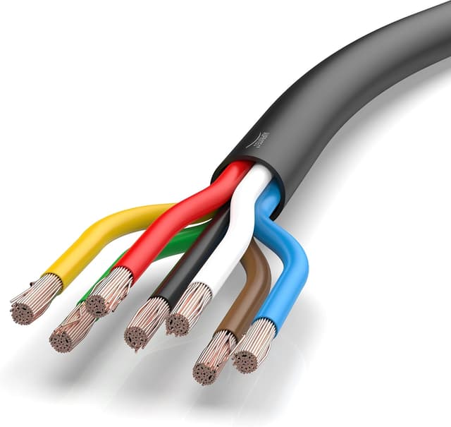 Detalle de AUPROTEC FLRYY cavo auto tondo 7 pin per rimorchio: 6 x 1,5 mm² + 1 x 2,5 mm², 5 m