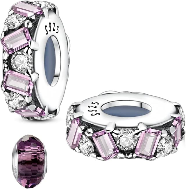 Thumbnail 6 de LNQOBU Clip/Stopper charms per bracciale in Argento 925 con zirconi cubici Stella Luna Farfalla Blu