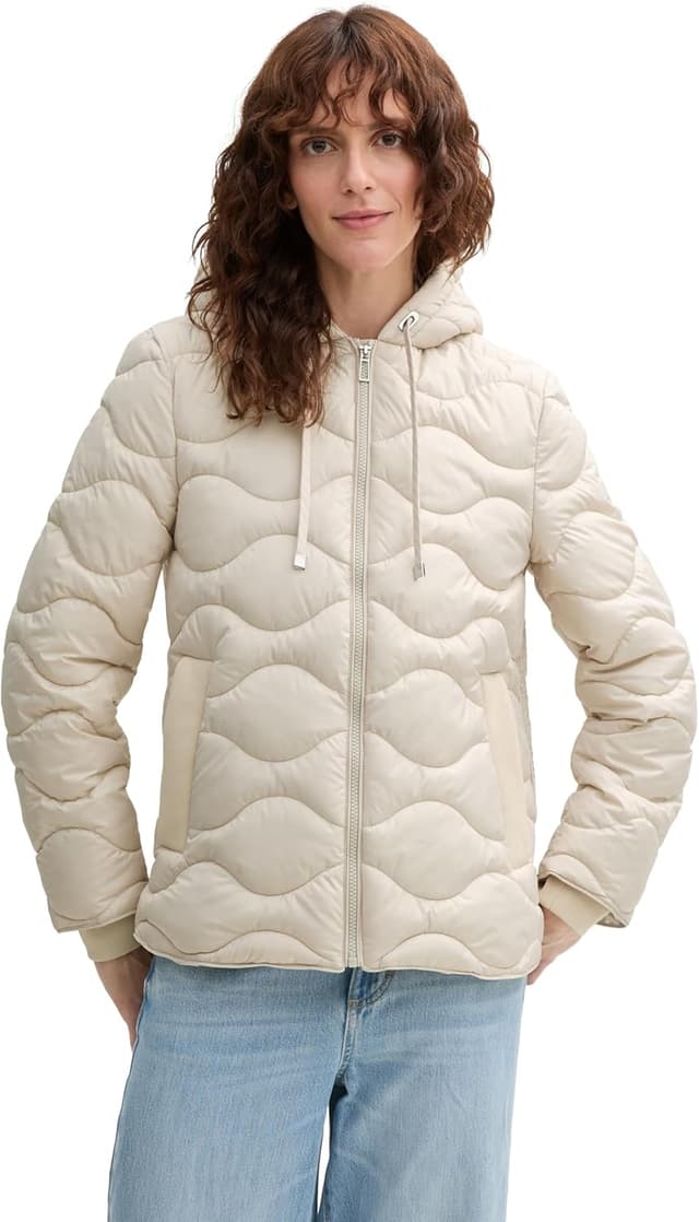 Detalle 2 de TOM TAILOR 1044399 Giacca Donna trapuntata ibrida con cappuccio