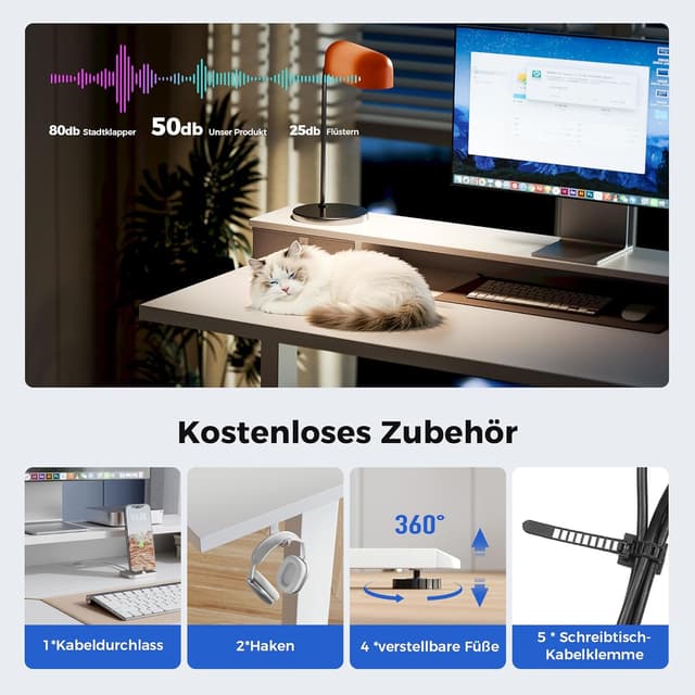 Thumbnail 5 de Agilestic Höhenverstellbarer Schreibtisch 100×60