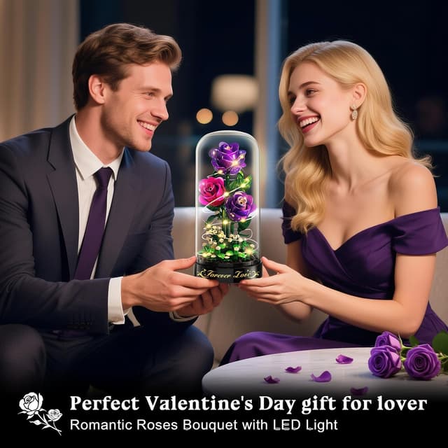 Detalle 2 de HiWEEGO Blumen Rosen Set 215 Teile LED