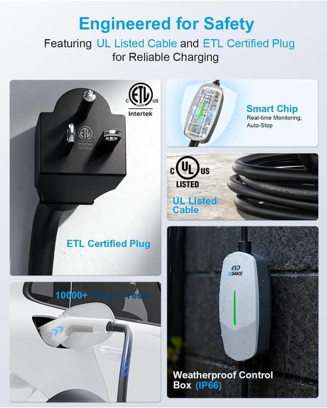 Thumbnail 5 de EVDANCE Level 1&2 EV Charger 25FT Cable