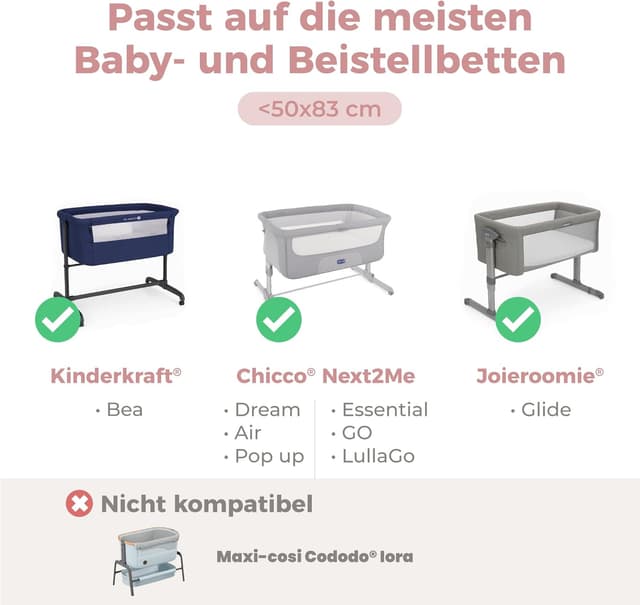 Thumbnail 4 de Dreamzie Set 2 Spannbettlaken 50x83 Heart