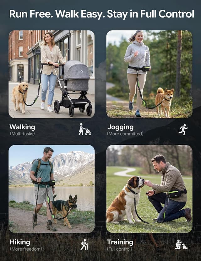 Detalle de Pecute 3 in 1 Hands-Free Dog Lead 130-147