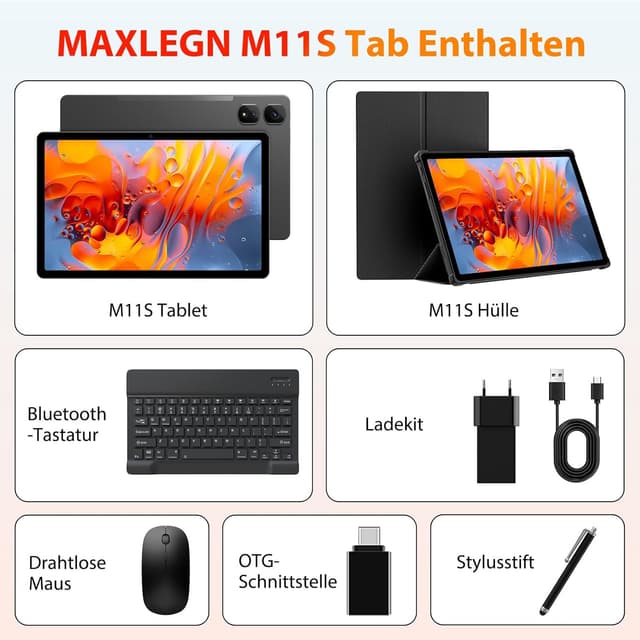 Thumbnail 6 de MAXLEGEN Tablet 11 Zoll (2K FHD, 36GB RAM, 256GB/1TB microSD, 4G LTE Dual SIM) mit Android 15