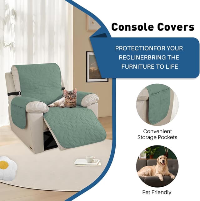 Thumbnail 4 de Ystyle Housse Fauteuil Relax Electrique 1 place Vert Clair