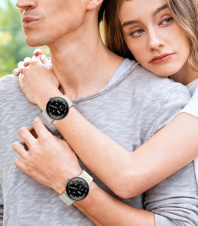 Thumbnail 6 de Astorgos Braided Band for Google Pixel Watch 3/4 (45mm) – Elastic Nylon Sport Strap with Parachute Buckle