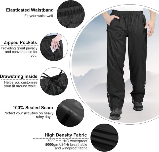 Thumbnail 4 de 33,000ft wasserdichte Regenhose für Herren