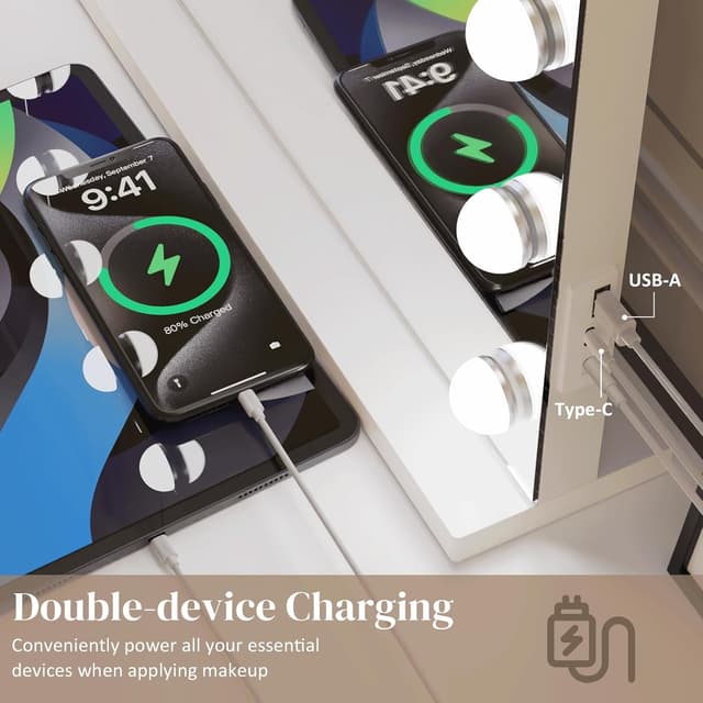 Thumbnail 5 de ZazaFi Hollywood Vanity Mirror 23" x 18