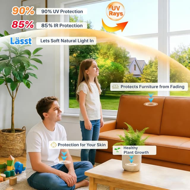 Detalle 2 de Folizent 75x300cm Silver one-way reflective privacy window film