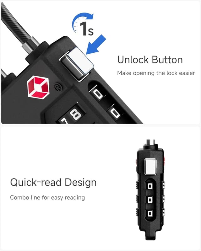 Thumbnail 5 de LUGGEX Suitcase Locks TSA-approved 4-pack 🔒