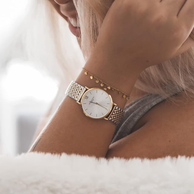 Detalle 2 de VICTORIA HYDE orologio da donna analogico al quarzo in acciaio bicolore, impermeabile 3 ATM