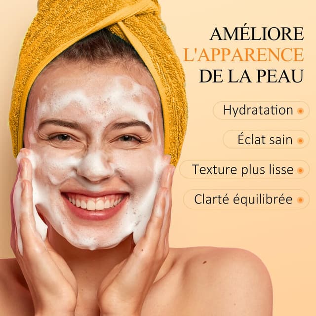 Detalle 2 de Mousse nettoyante visage vitamine C & curcuma avec brosse en silicone