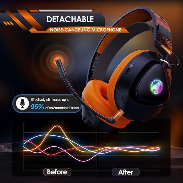 Thumbnail 6 de Awinnasey PH3 Kabelloses Gaming Headset mit 50 Std