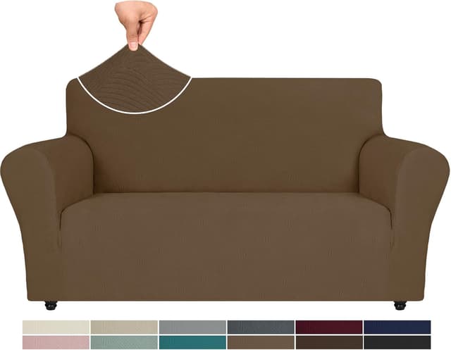 Detalle de Ystyle Funda Sofá 2 Plazas Marrón