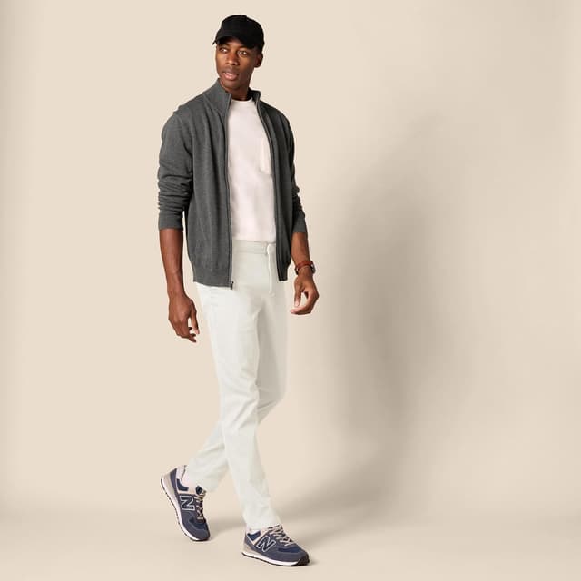 Detalle 2 de Amazon Essentials Men’s Wrinkle-Resistant Stretch Slim Fit Chino Pants (Elastic Waist, No Pleats)