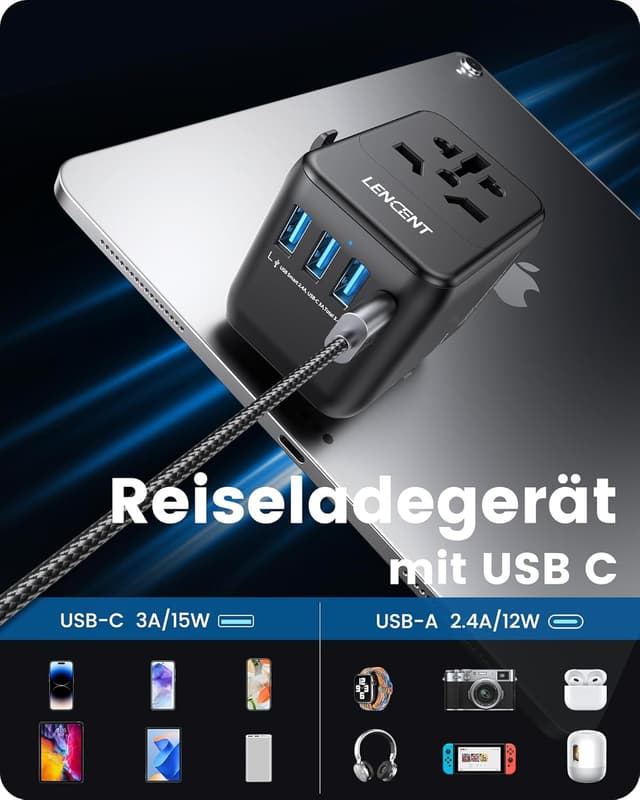 Thumbnail 4 de LENCENT Reiseadapter Weltweit