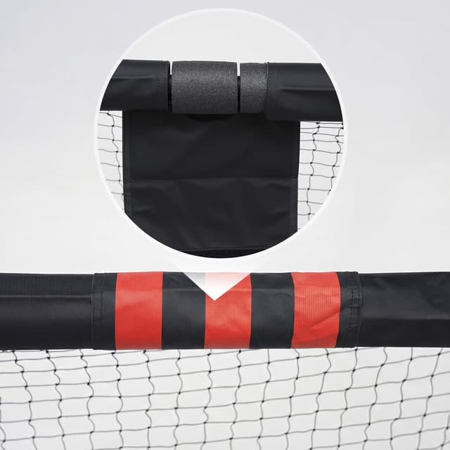 Detalle 2 de LARMNEE 240 cm Fußballtor mit Schaumstoffschutz, PE-Netz & Oxford-Stoffbezug (innen & außen)