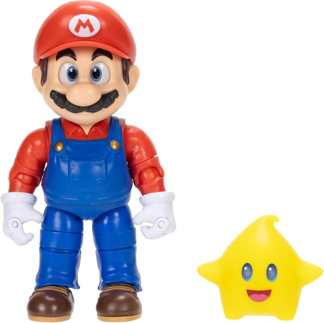 Detalle de Jakks Pacific The Super Mario Galaxy Movie Mario 5" (12.7cm) action figure with accessory