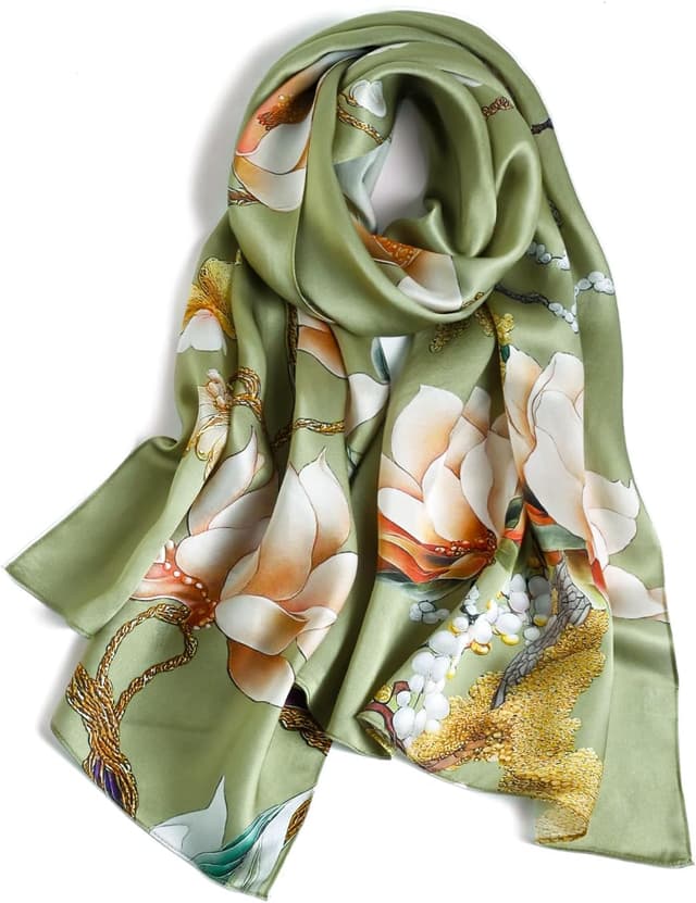 Detalle 2 de Seidenschal von STORY OF SHANGHAI (100% Seide) – bunter Muttertagsgeschenk-Schal für Mama