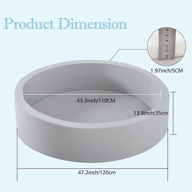 Detalle 1 de SHJADE Foam Ball Pit 47.2 in Playpen