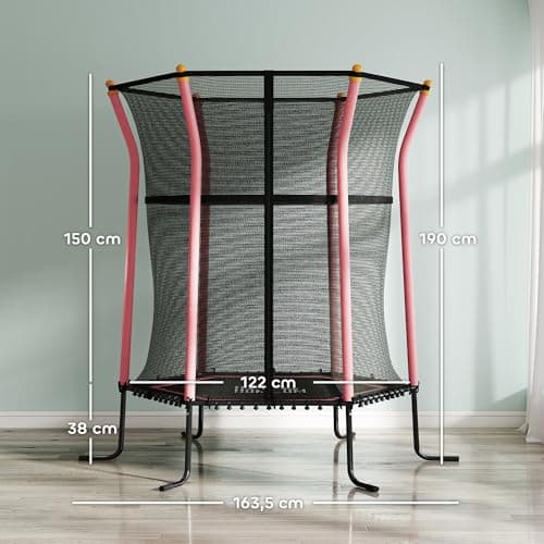 Thumbnail 6 de HOMCOM Cama Elástica Infantil de Jardín con Red y Marco 🏡