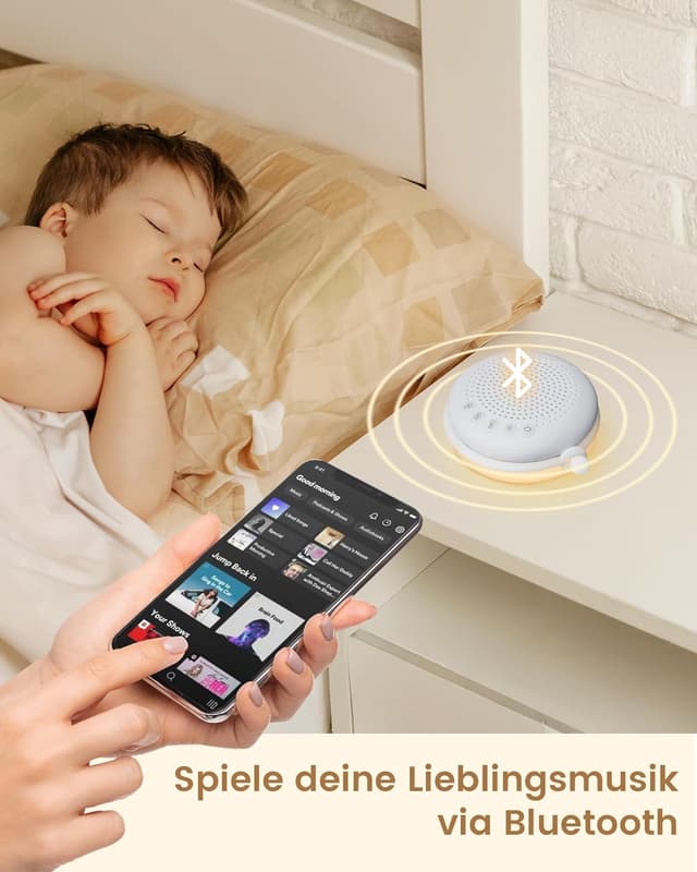 Detalle 2 de Glocusent White Noise Machine Baby mit 34 Klängen